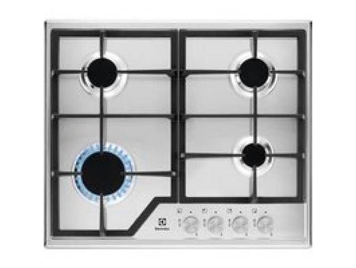 Plaque de cuisson gaz Electrolux EGS6426SX - Gris - Avant - Acier inoxydable