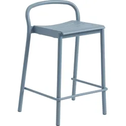 Linear Hocker 65 cm gedämpftes Blau