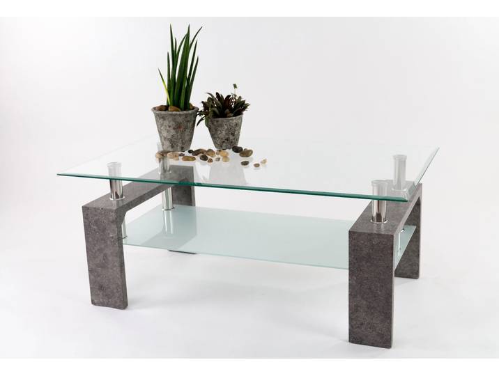 Couchtisch PAROLI, grau (steinoptik), B:100cm H:45cm T:60cm, Tische, Couchtisch