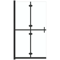 HELLOSHOP26 Faltbare Duschabtrennung Badewannentrennwand Badezimmeraccessoire Duschwand für den Wohnbereich ESG-Glas 90 x 190 cm