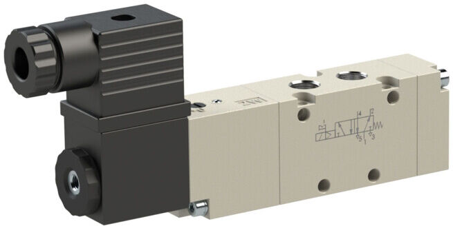 Riegler Électrovanne pneumatique 5/2 voies, monostable, G 1/2, 230 V, 50 Hz (517.206)