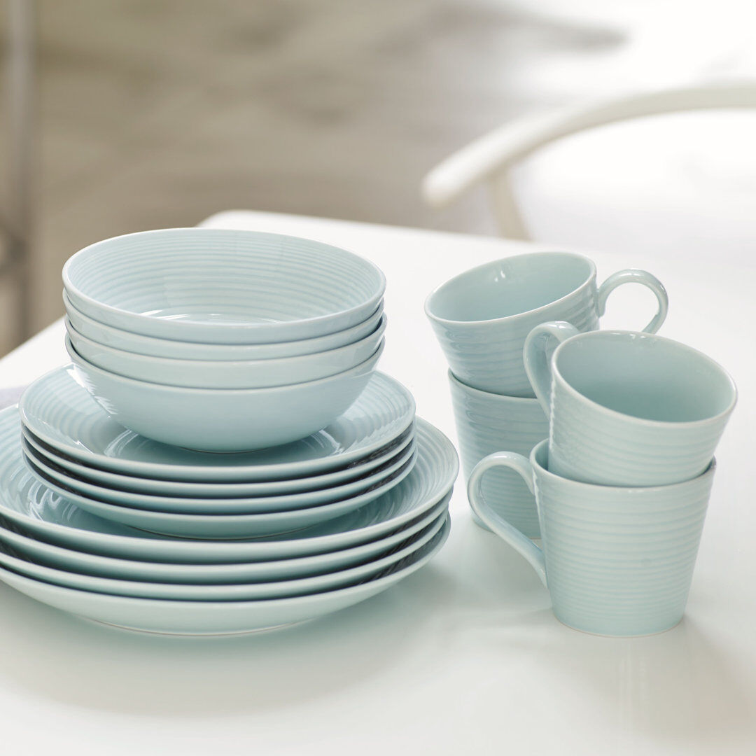 Royal Doulton, Gordon Ramsay Maze - 16 Piece Dinnerware Set, Service for 4 Blue 16