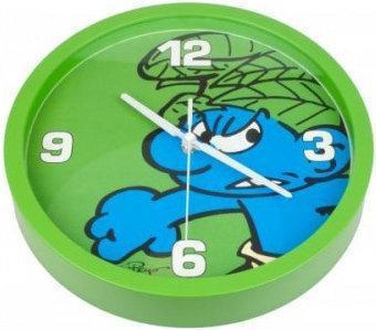 PB Wandklok Smurfen Groen Analoog 25 cm