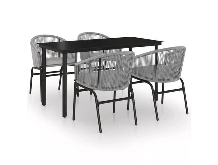 VidaXL - Garten-essgruppe pvc, One Size, Grau