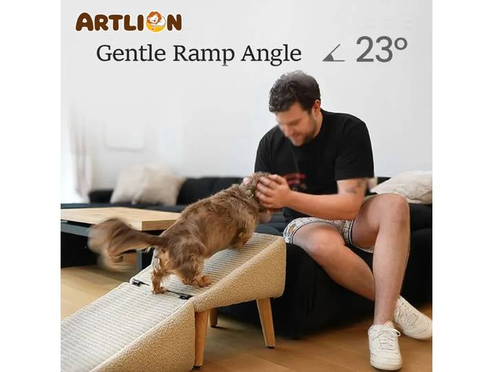 ARTLION Rampe de véhicule pliable 2 en 1 pour chien avec marchepied, rampe antidérapante pour chat, rampe transformable pour animaux âgés