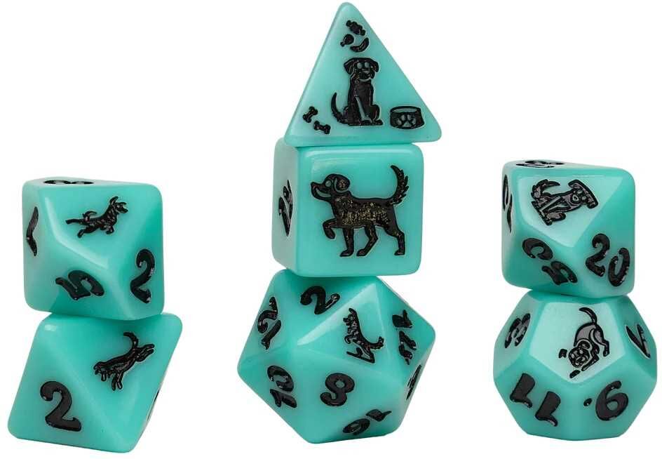 Sirius Dice Seafoam Shepherd Animal Dice Set for Tabletop Role-Playing Games