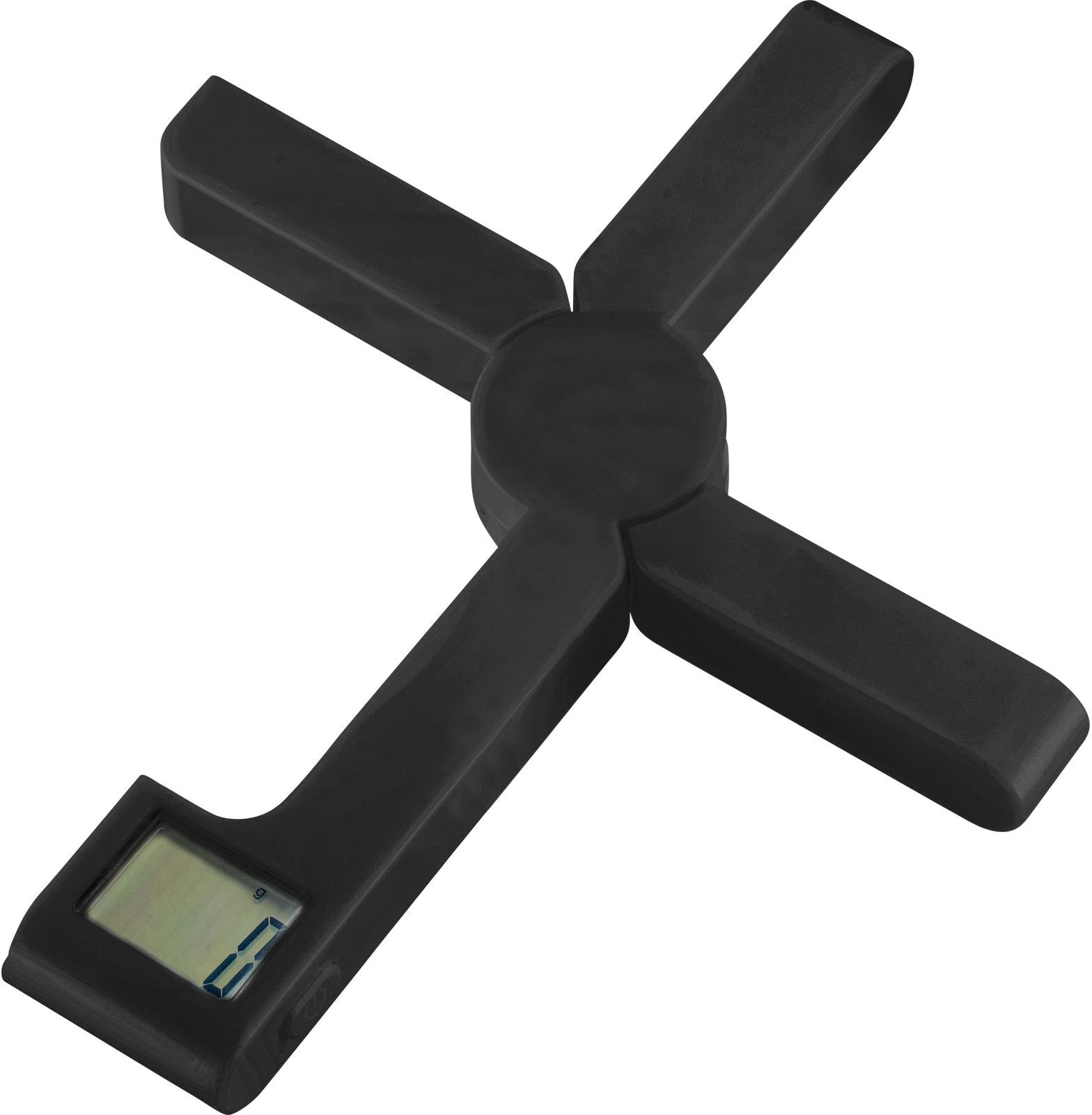 Küchenwaage WESTMARK "»Crossi«, faltbar", schwarz, B:3,8cm H:1,6cm L:21cm, ABS-Kunststoff, Kunststoff, Küchenwaagen, klappbar, Genauigkeit auf 1 g