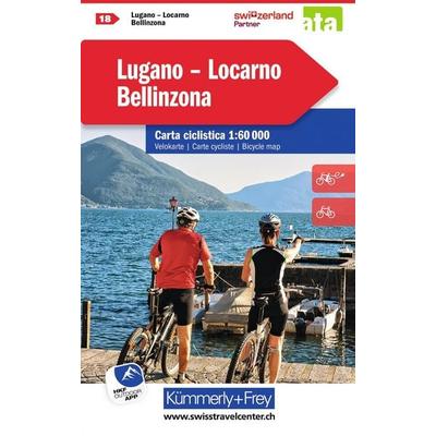 Kümmerly+Frey Velokarte 18 Lugano, Locarno, Bellinzona 1:60.000, Sonstige von , Kümmerly+Frey, 978-3-259-02418-8