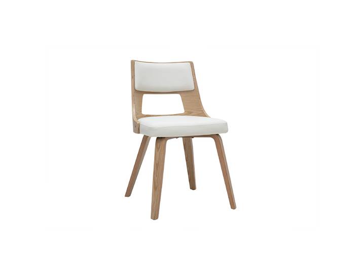 Chaise scandinave blanc et bois clair GARBO