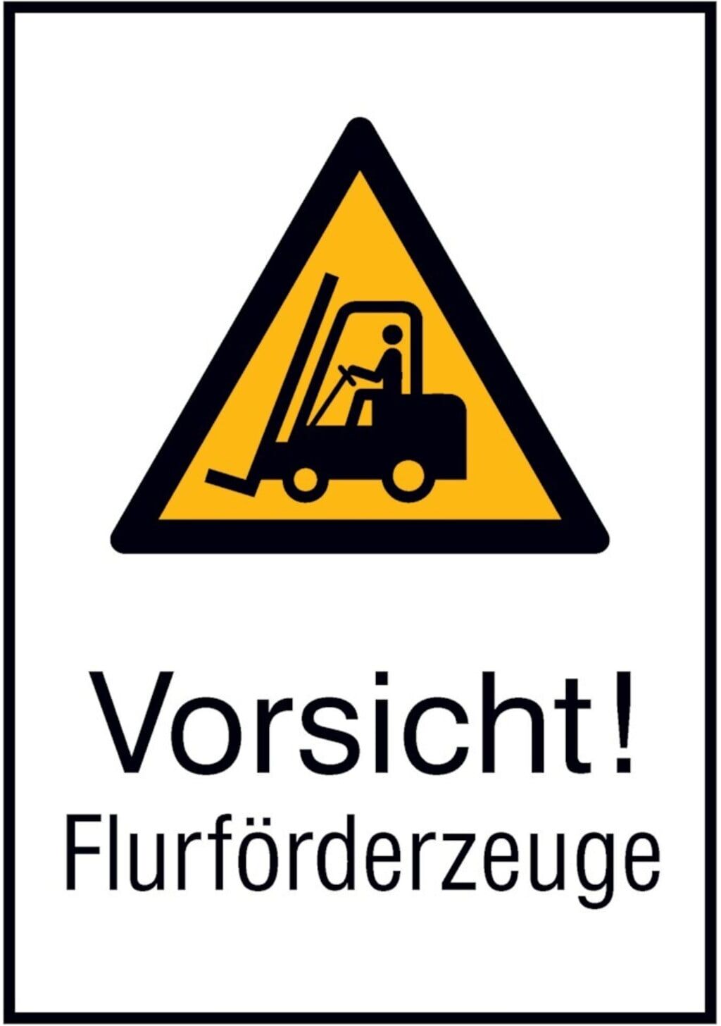 SafetyMarking Warnschild Aluminium B520xH742 mm Vorsicht Flurförderzeuge ; wolk (52.A8053)