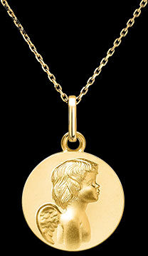 Edenly Schutzengel-Profil-Medaille â€“ 9-karÃ¤tiges Gelbgold