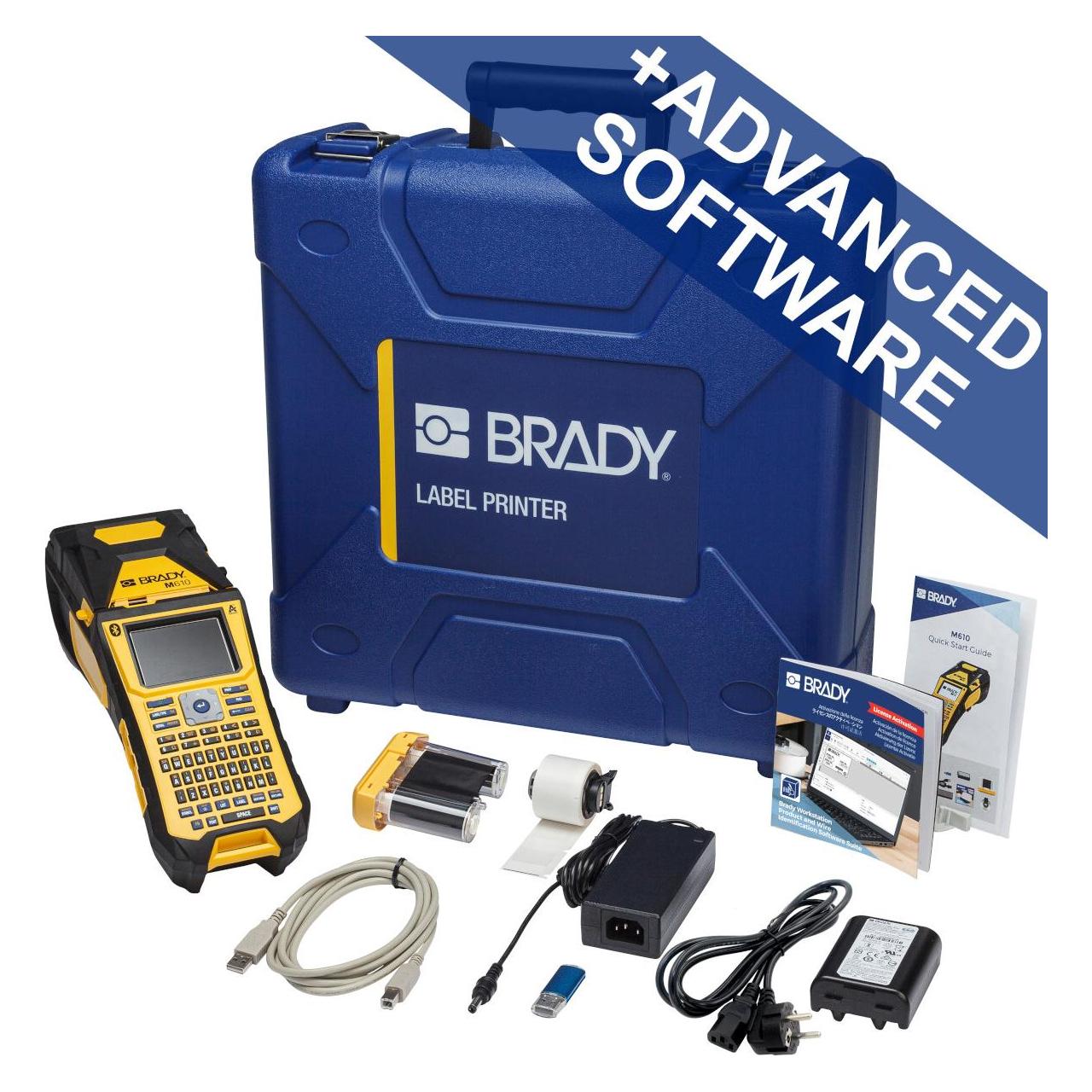 Brady M610-QY-EU-BT-PWID, mobiler Thermotransfer-Drucker, QWERTY-Tastatur, mit PWIDS, PC-Anschluss (300 dpi) (317803)