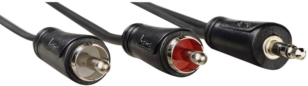Hama Audio-Adapter "Audio-Kabel, 3,5-mm-Klinken-Stecker 2-Cinch-Stecker, 5m", schwarz, B:9cm H:3,5cm T:23cm, Adapter, Audio-Adapter