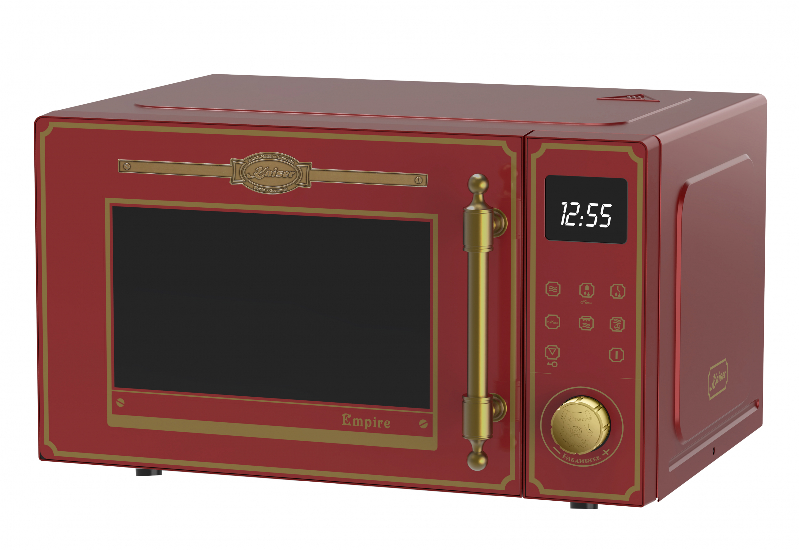 Kaiser Empire M 2530 RotEm Mikrowelle 25L Mikrowellenherd mit Heißluft Grill 25 Funktionen