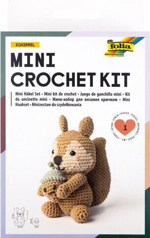 folia Mini-Häkel-Set "Eichhörnchen"