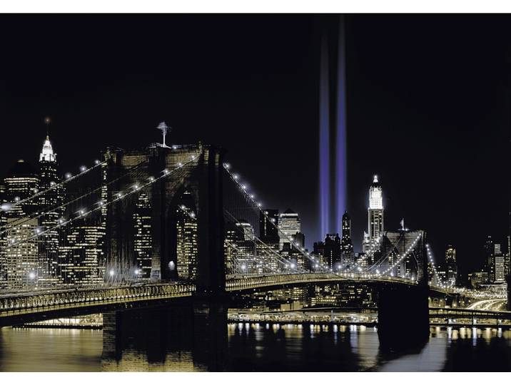Fototapete PAPERMOON New York by night , bunt, B:5m L:2,8m, Vlies, Tapeten, Fototapete