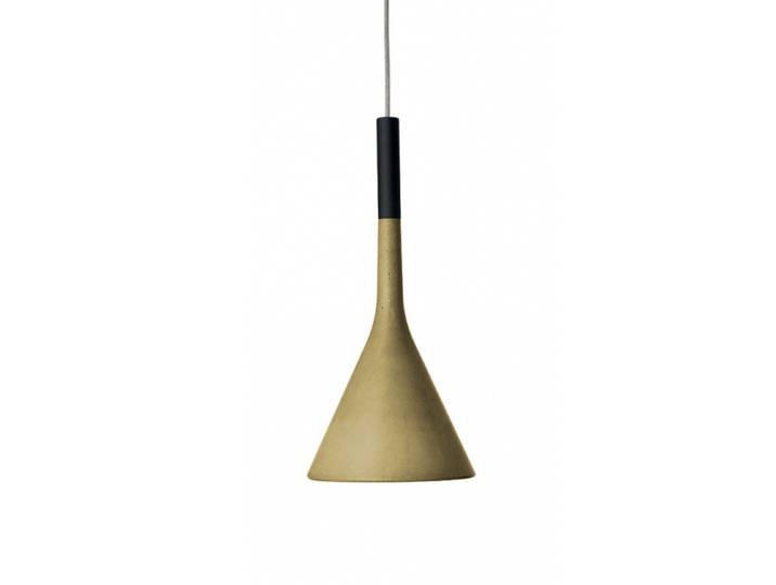 FOSCARINI lampe à suspension APLOMB à LED (Jaune - ciment et Aluminium)