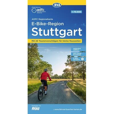 BVA ADFC Regionalkarte E-Bike-Region Stuttgart 1:75.000, Sonstige von , KOMPASS Freytag & Berndt, 978-3-96990-214-1