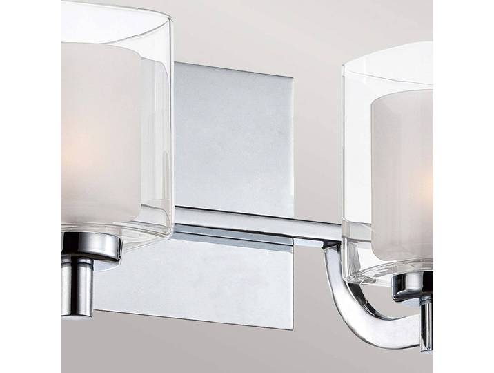 QUOIZEL Wandlampe Kolt, dimmbar, chrom / silber, für Badezimmer, Metall, Wandleuchte, Wandlampe Bad