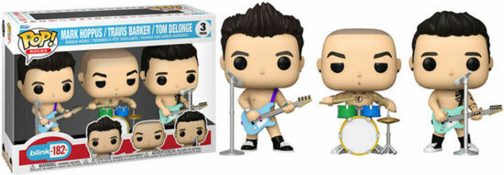 Funko Pop! Vinylfiguur Blink 182 - Mark Hoppus, Travis Barker, Tom Delonge