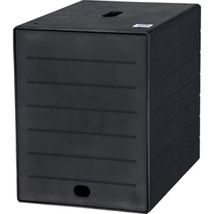 Durable Schubladenbox 1712001058, Idealbox Plus, A4, 7 Fächer, Kunststoff, offen, anthrazit