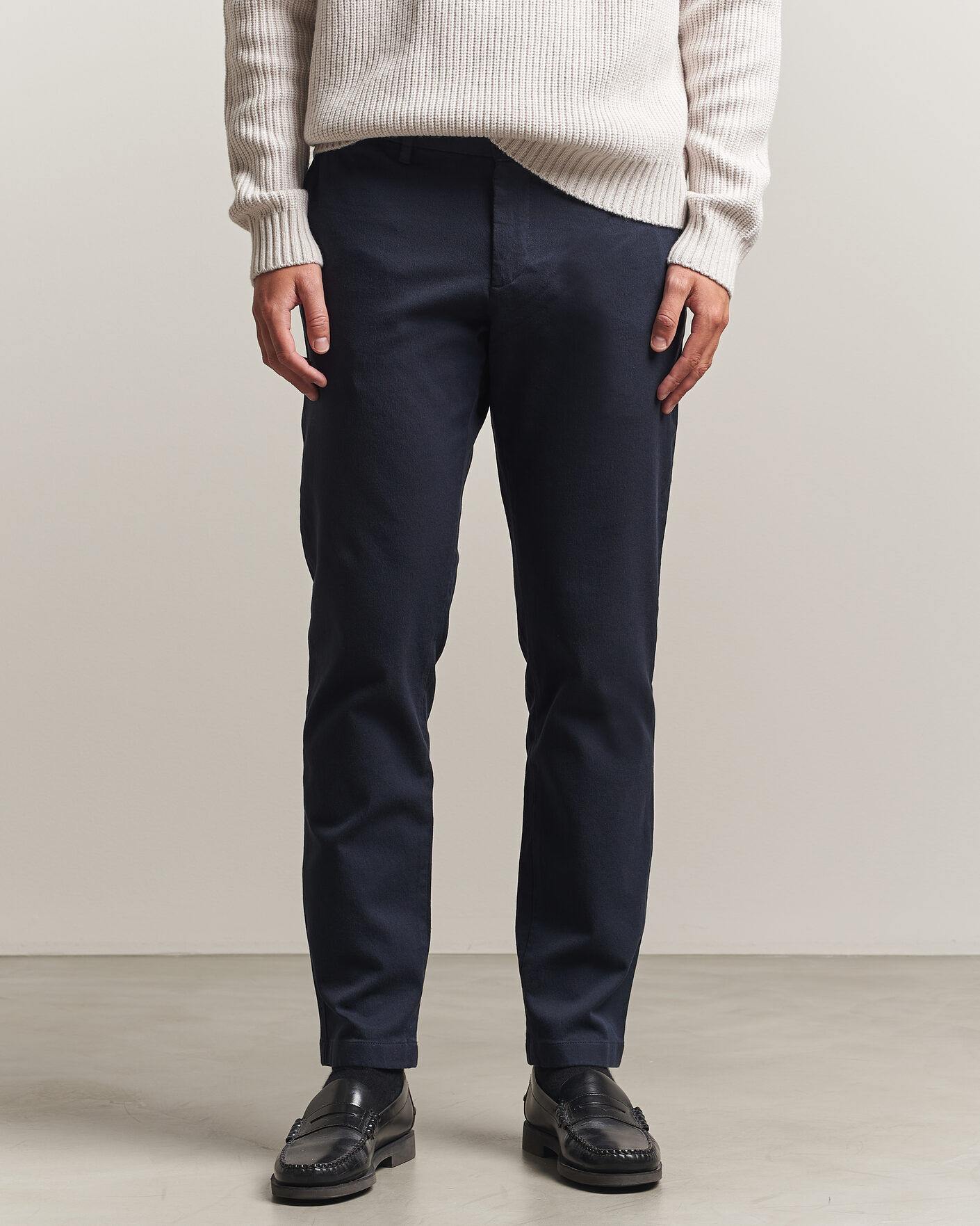 J.Lindeberg Chase Stretch Flannel Trousers JL Navy men W33L32 Blå