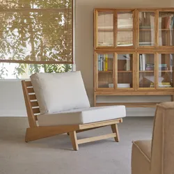 Sessel aus massivem Teakholz Olia ,1-Sitz