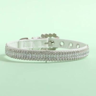 Inspired Living Pearl Rhinestone Cat Collar For Elegant Pet Photos 2 ss neck 16 22cm