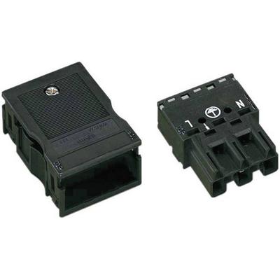 WAGO Netz-Steckverbinder WINSTA MIDI Serie (Netzsteckverbinder) WINSTA MIDI Stecker, gerade Gesamtpolzahl: 2 + PE 25 A Schwarz 1 St.