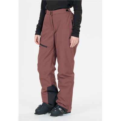 Skihose WHISTLER "Rossburg", Damen, Gr. 50, EURO-Größen, braun (bordeaux), 100% Polyester, mehrfarbig, lang, Hosen Skihose, mit BionicFinish