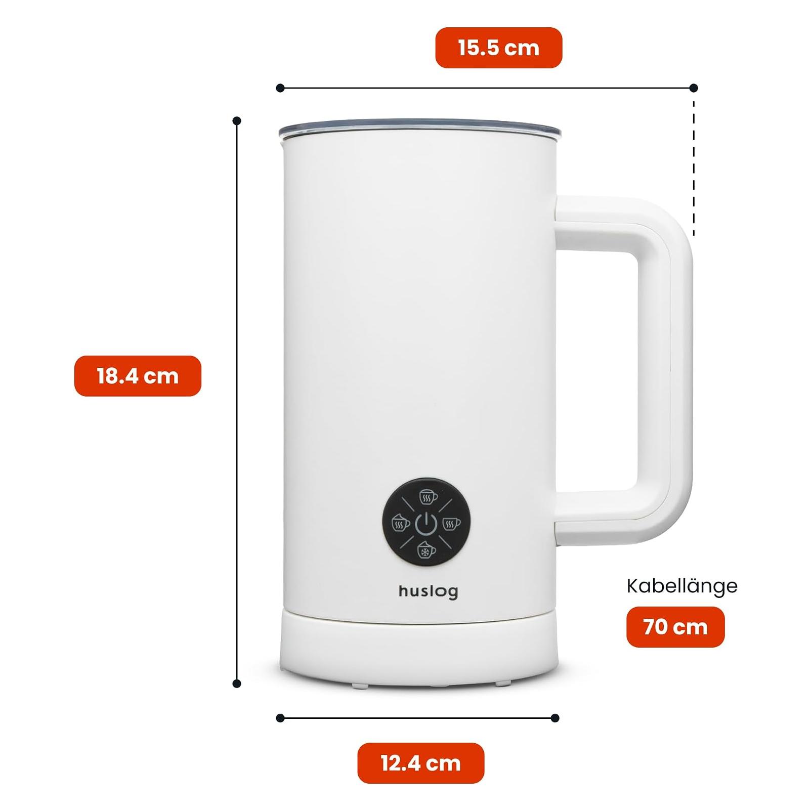 Huslog Elektrischer Milchaufschäumer mit 4 Programmen (300 ml) (OWN000202)