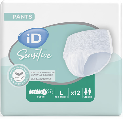 Ontex iD iD Sensitive Pants Super Large - 8 paquets de 12 protections