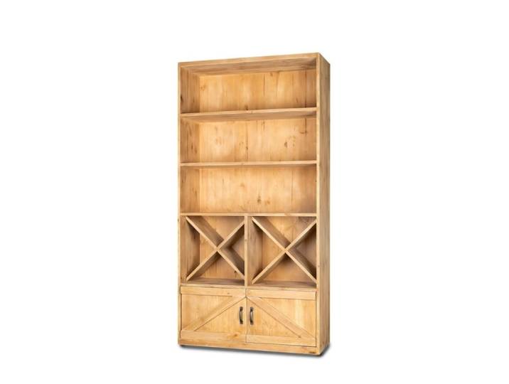Étagère à vin et épicerie 4 niveaux bois massif