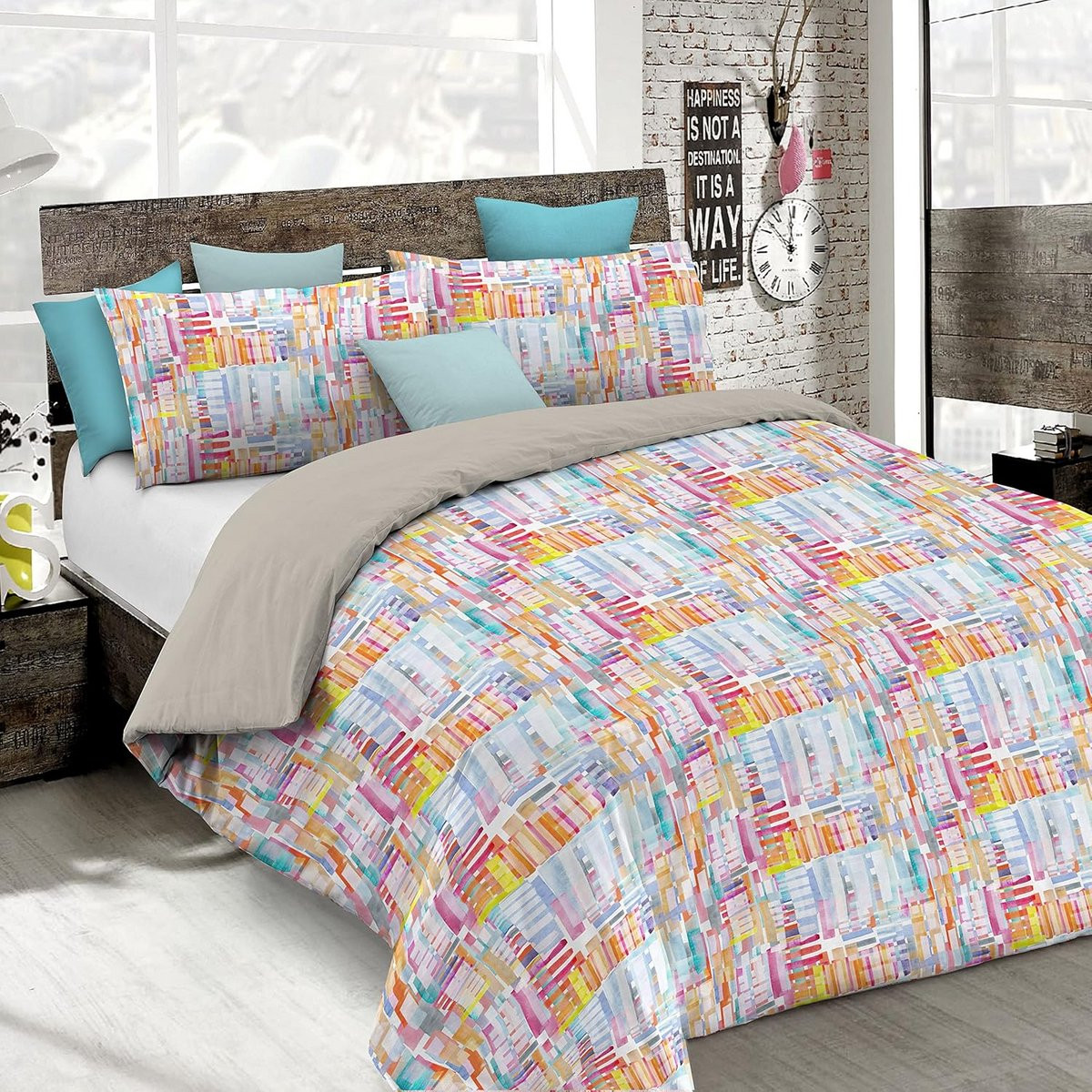 Hypoallergene microvezel beddengoed set met zachte perzikafwerking