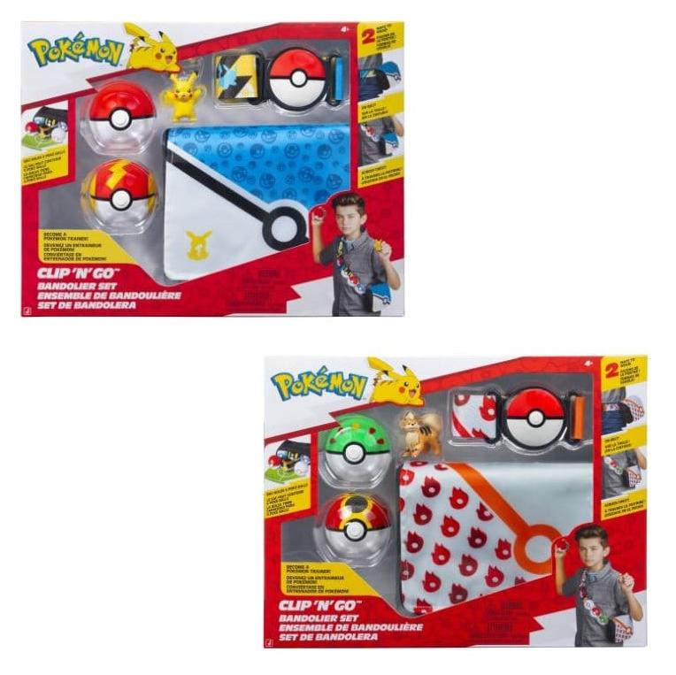 Jazwares Pokémon Clip 'n' Go Patroonriem-set versie 6 assortiment (4 stuks)