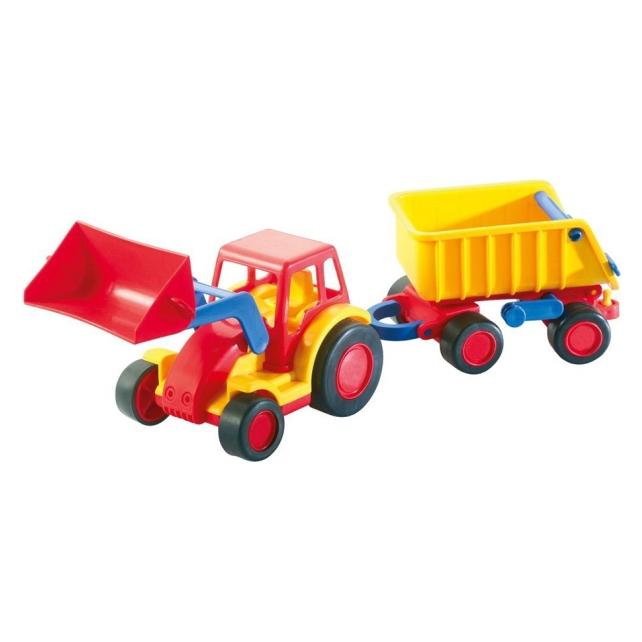 Wader Traktor mit Schaufel und Anhänger (37657)