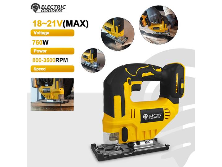 Scie sauteuse électrique sans fil de déesse électrique, scie multifonction Portable, outil électrique Vertical pour bois, broche de batterie Dewalt 20V