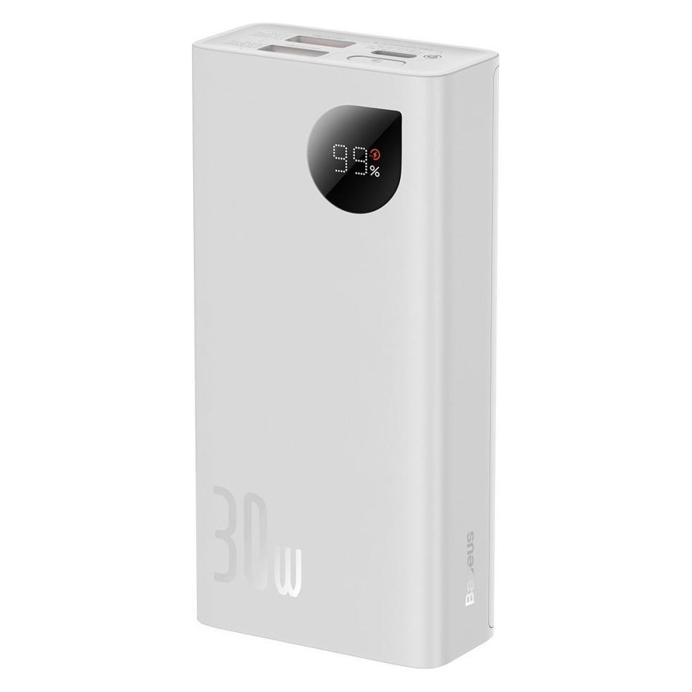 Baseus Fast Charge Power Bank Adaman2 10000mAh 30W White (10000 mAh, 30 W, 37 Wh) (PPAD080002)