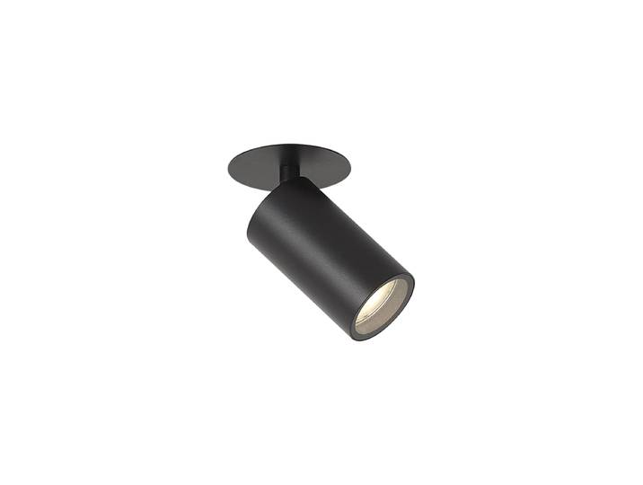 Spot encastrable moderne noir GU10 50mm IP44 - Chels