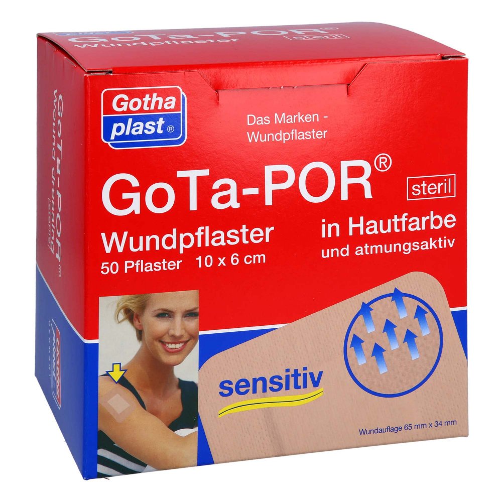 Gothaplast GmbH Gota-por Wundpflaster steril 60x100 mm hautfarben 11240374