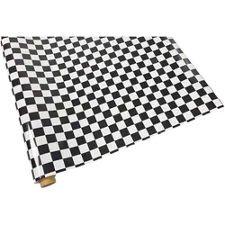 Planet-Hobby Bügelfolie Schwarz / Weiss Quadrat (2x2cm) 5 Meter