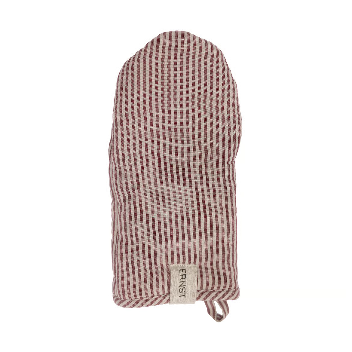 ERNST ovenwant voor volwassenen gestreept Rood-beige