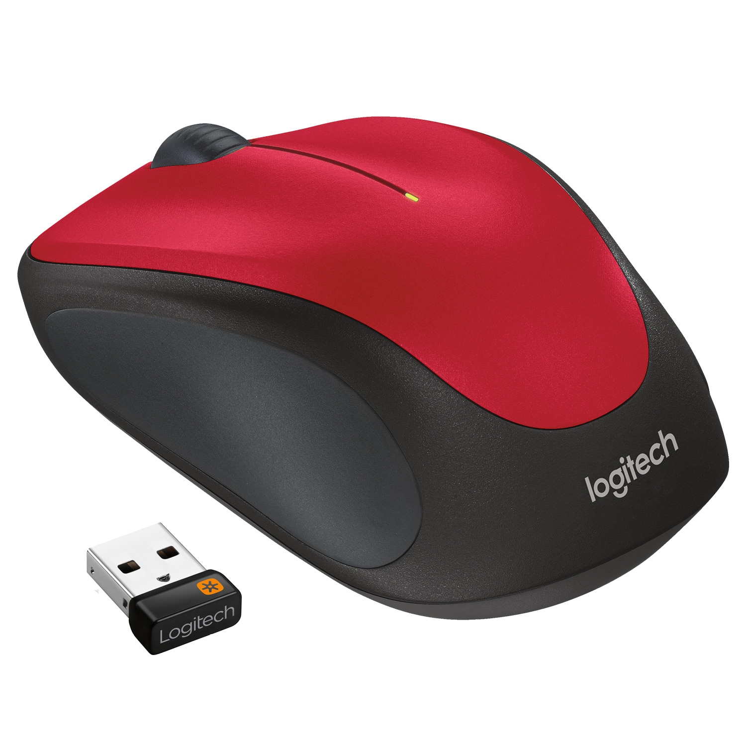 Logitech M235 Maus Rot kabellos (Funk) für Links- & Rechtshänder