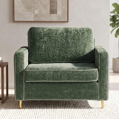 GREATPLANINC Modern Chenille Accent Chair Single Sofa Chair