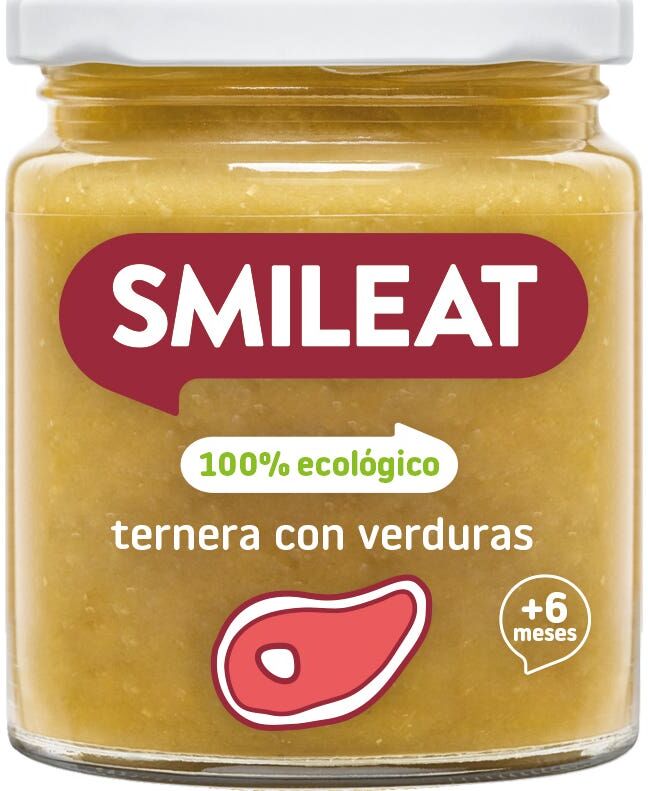 Smileat Tarrito Ecológico de Ternera Verduras 230 g