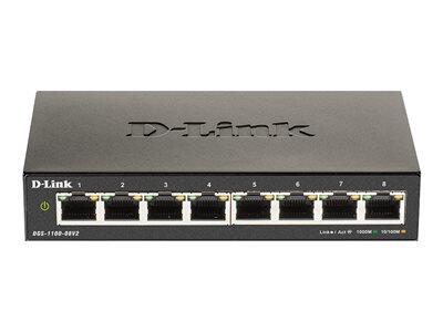 D-Link DGS-1100-08V2/E, 8-Port Managed Layer2 Smart Gigabit Switch