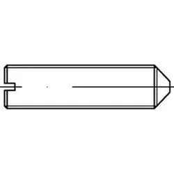 DIN 553 - Edelstahl A4 - M 4x8 - Gewindestifte mit Schlitz und Spitze