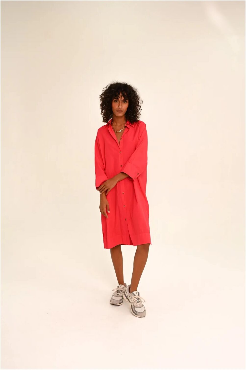 Sacrécoeur Robe Giulietta Popeline Rouge XS