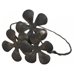 Chic Antique Serviettenring mit Blumen, H5/Ø6 cm, antik messing