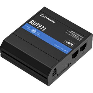 Teltonika WLAN-Router RUT271 eSIM, RUT271200000, 5G, bis 223 Mbit/s 5G, Wi-Fi 4, Mesh, Digital-I/O, PoE-In